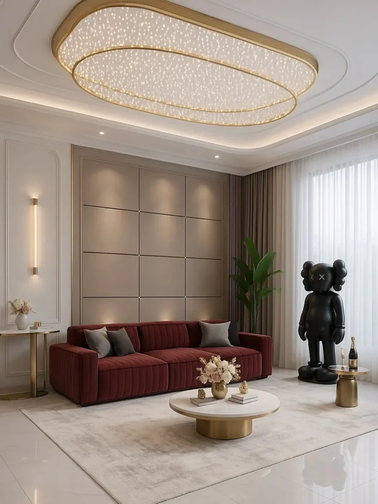 Living Room Decor Ideas to Create a Luxurious and Modern Space 13 Luxury living room accessories including cushions, side tables, and elegant decor elements