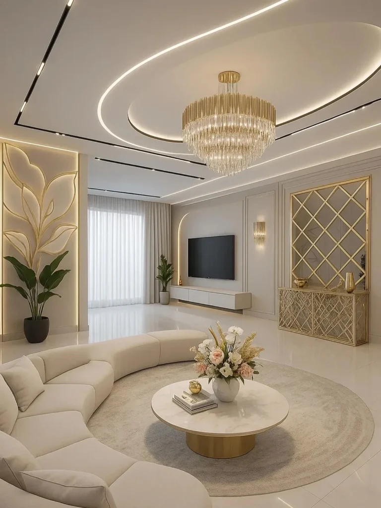 Living Room Decor Ideas to Create a Luxurious and Modern Space 10 Luxury living room wall design with decorative panels, mirrors, and modern accents