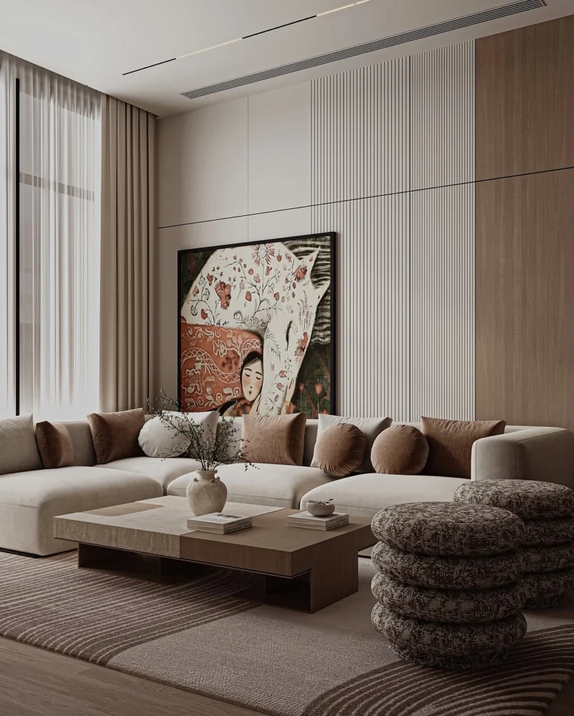 Living room lacking a clear focal point