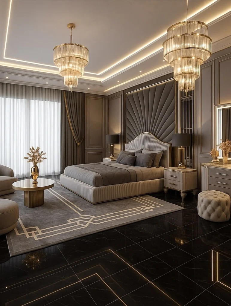 Hotel-style luxury small bedroom decor