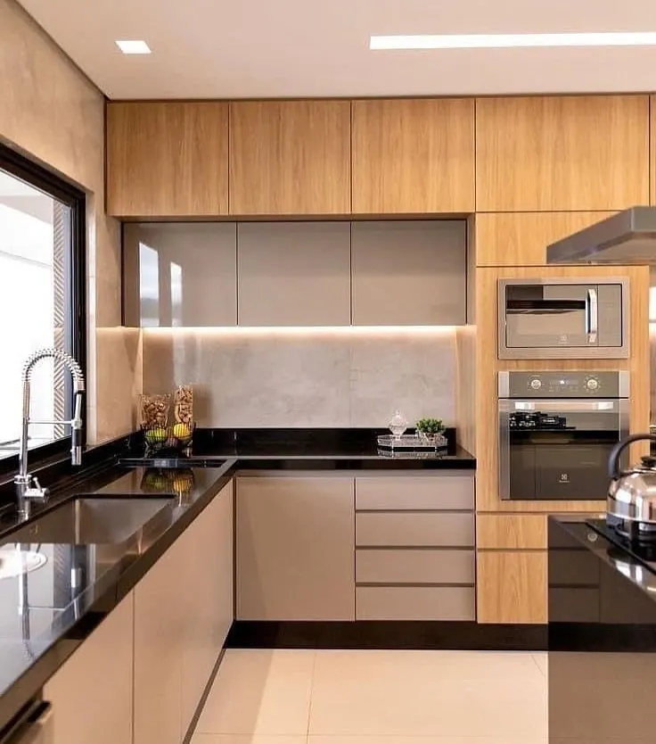 modern kitchen with natural light and window view