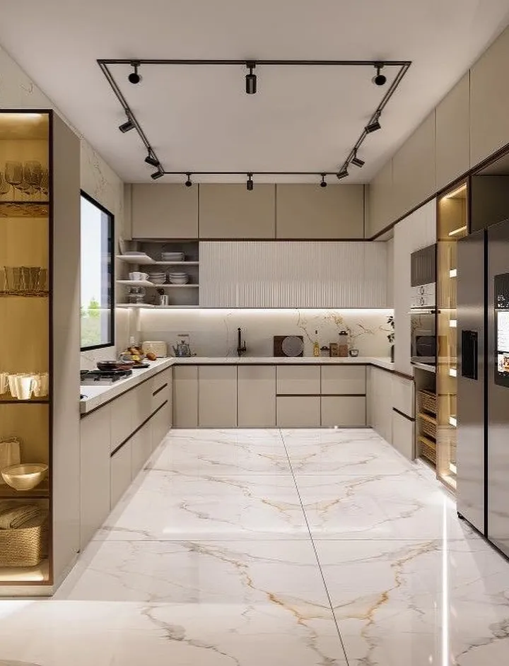 efficient modern kitchen layout design