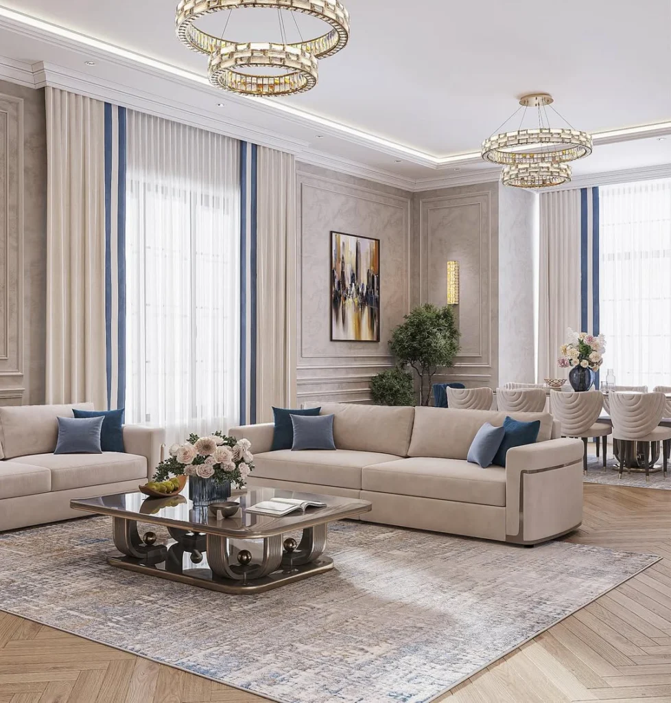 12 Elegant Living Room Decor Ideas for a Modern Home 13 Bright modern living room with soft textiles, neutral colors, and natural light