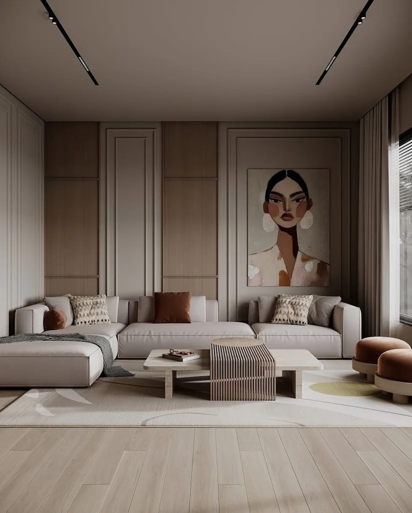 Modern Living Room Design Ideas That Feel Luxurious Yet Cozy 4 Modern cozy living room with plush sofas, accent chairs, and soft natural light