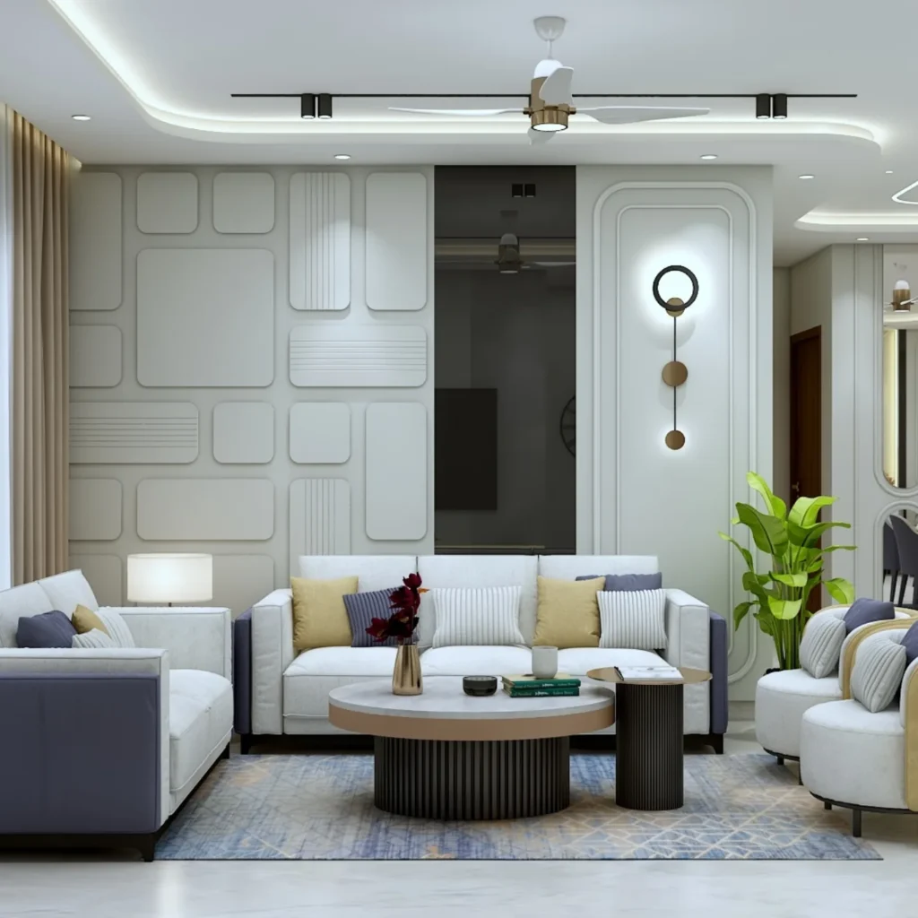 Modern Living Room Design Ideas That Feel Luxurious Yet Cozy 11 Luxury modern living room with elegant furniture, textured walls, and warm tones
