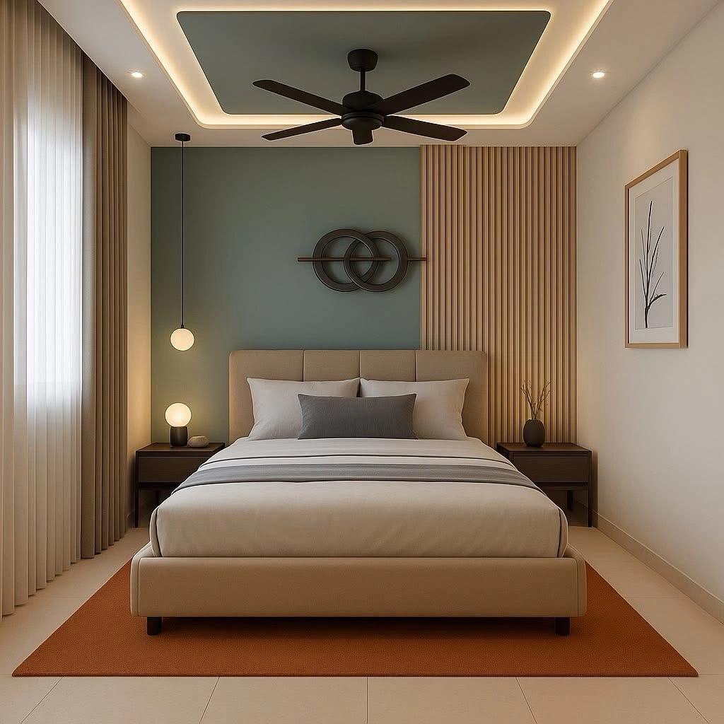 15 Luxury Bedroom Design Ideas That Feel Like a 5 Star Hotel 3 bedroom with LED backlit tropical wallpaper feature wall