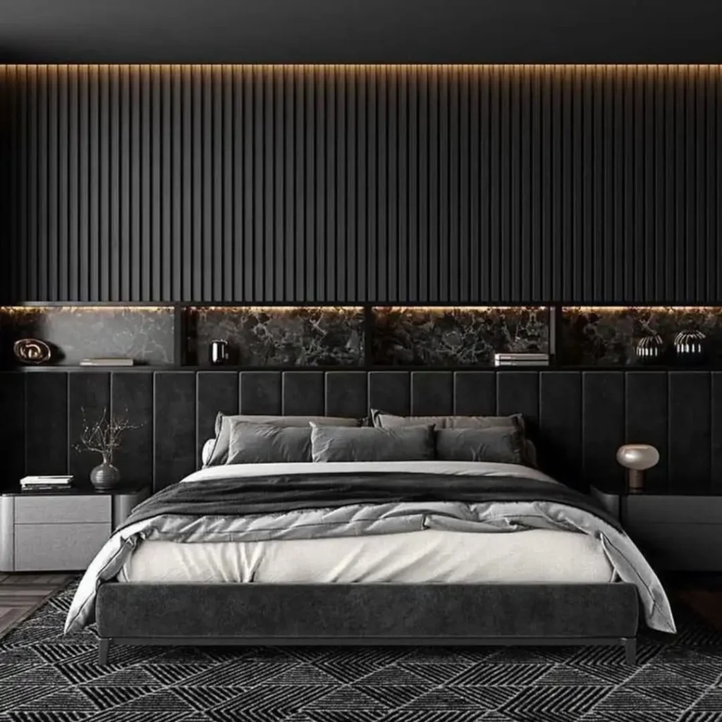 15 Luxury Bedroom Design Ideas That Feel Like a 5 Star Hotel 11 bedroom with mirrored wardrobe and soft LED ceiling lighting