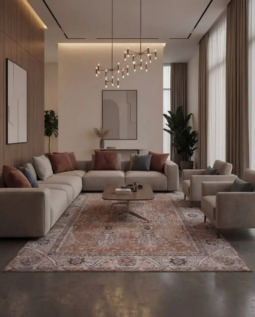 25 Small Living Room Decor Ideas That Make Your Space Look Bigger 4 modern small living room ideas with large chandelier and high ceiling design