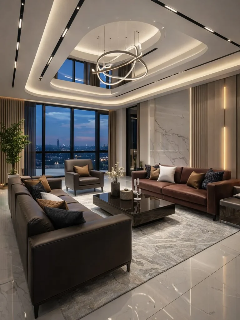 25 Small Living Room Decor Ideas That Make Your Space Look Bigger 6 minimalist small living room with low profile sectional sofa and marble coffee table