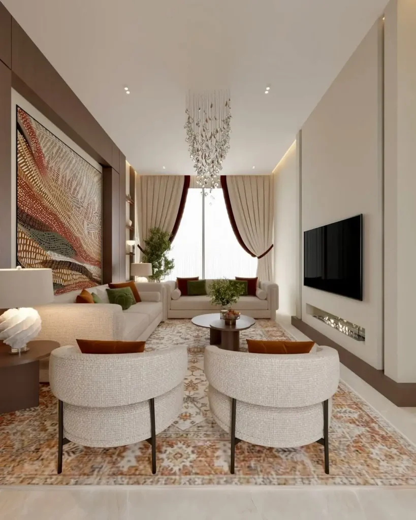 25 Small Living Room Decor Ideas That Make Your Space Look Bigger 10 cozy small living room with layered lighting and neutral furniture