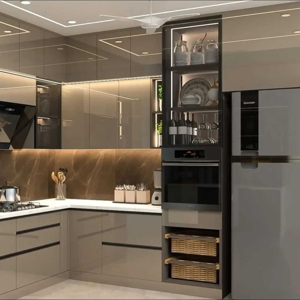 Elegant Modern Kitchen Design Ideas for a Stylish Home 18 Minimal modern kitchen with soft colors, natural light, and clean surfaces