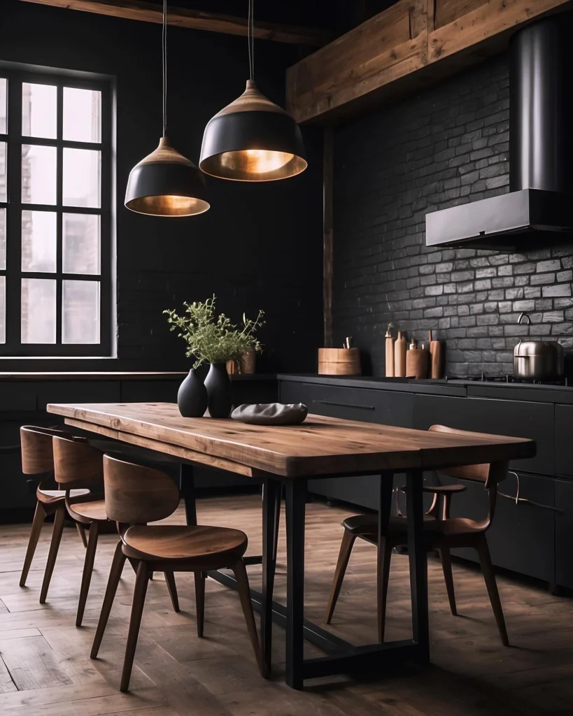 Luxury modern kitchen with LED lighting and clean cabinets