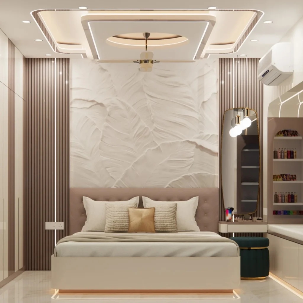 12+ Modern Bedroom Design Ideas That Instantly Elevate Your Space 3 Minimal luxury bedroom with floor-to-ceiling curtains, modern upholstered bed, and soft lighting