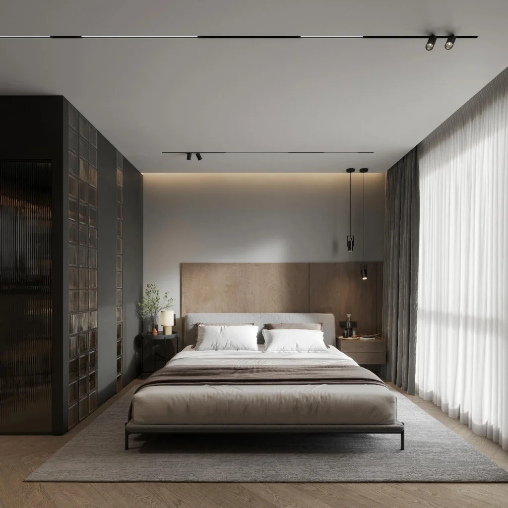 12+ Modern Bedroom Design Ideas That Instantly Elevate Your Space 5 Warm beige bedroom interior with soft textiles, layered bedding, and minimalist decor