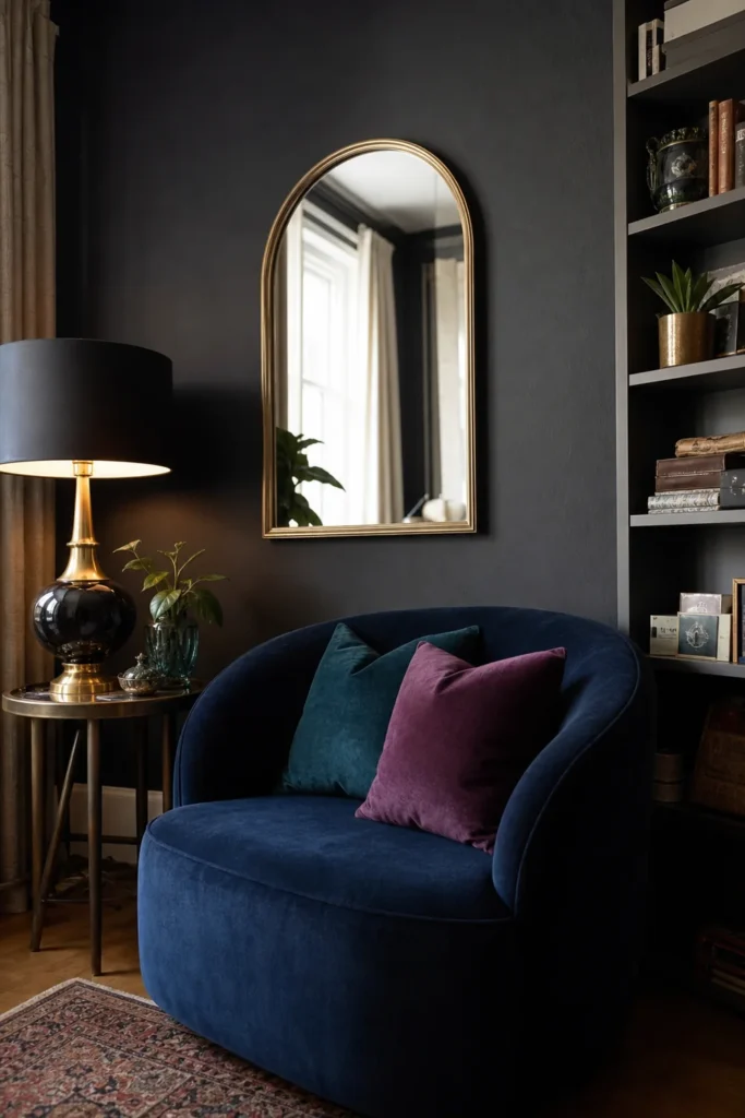 Affordable Neo Deco decor corner with brass accents